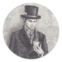 Aufkleber für die Alice im Wunderland Mad Hatter