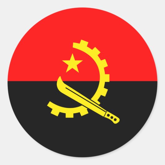 Aufkleber für die Angola-Flagge (Vorderseite)