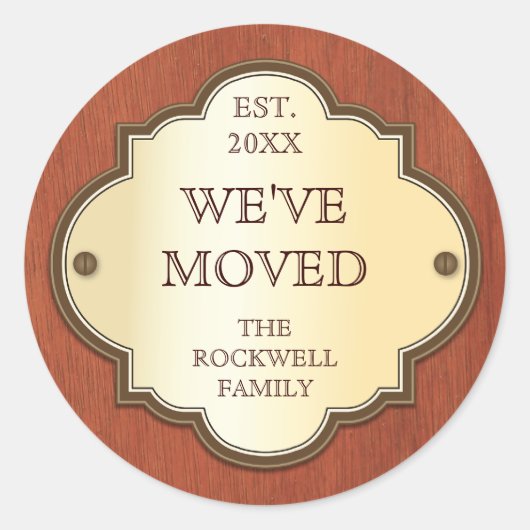 Aufkleber für die Ankündigung der Türklammer (Vorderseite)