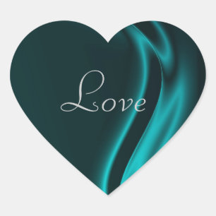 Aufkleber für die Aquamarine Herz-Liebe