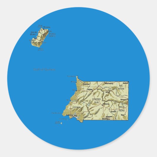 Aufkleber für die äquatoriale Guinea (Vorderseite)