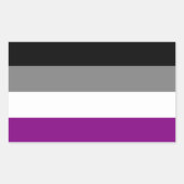Aufkleber für die asexuelle Flagge (Vorderseite)