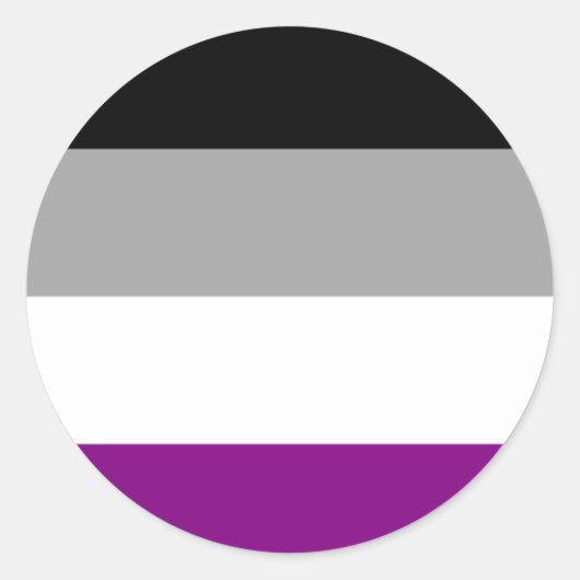 Aufkleber für die asexuelle Flagge (Vorderseite)