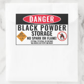 Aufkleber für die Aufbewahrung von schwarzem Pulve (Tasche)