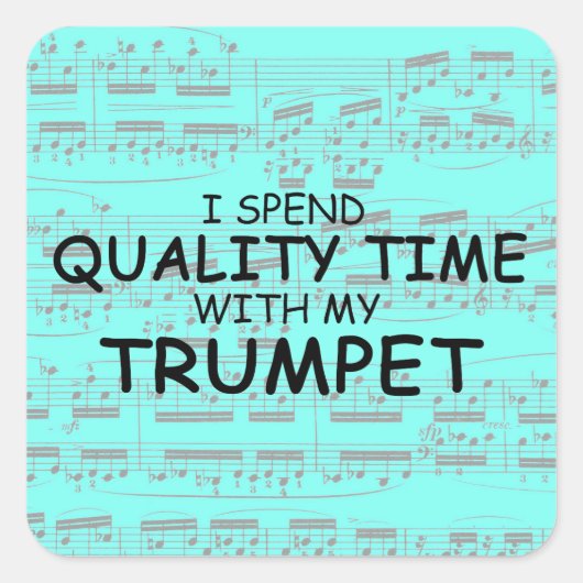 Aufkleber für die Aufkleber "Quality Time Trumpett (Vorderseite)