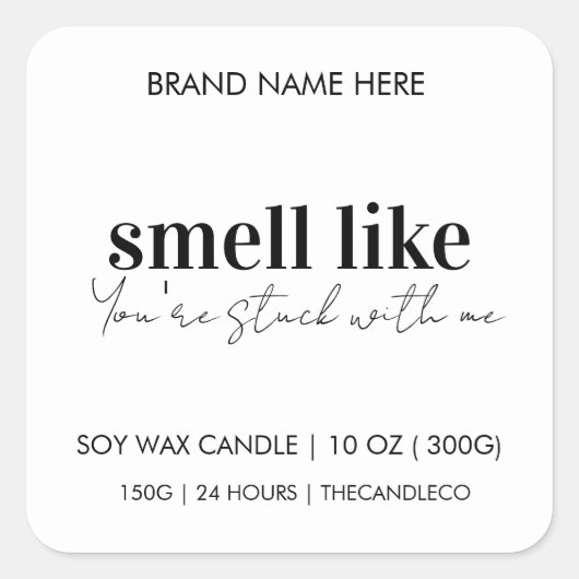 Aufkleber für die benutzerdefinierte Kerzenkennzei (Vorderseite)