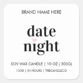 Aufkleber für die benutzerdefinierte Kerzenkennzei (Vorderseite)