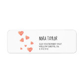 Aufkleber für die benutzerdefinierte Rücksendeadre (Vorne)