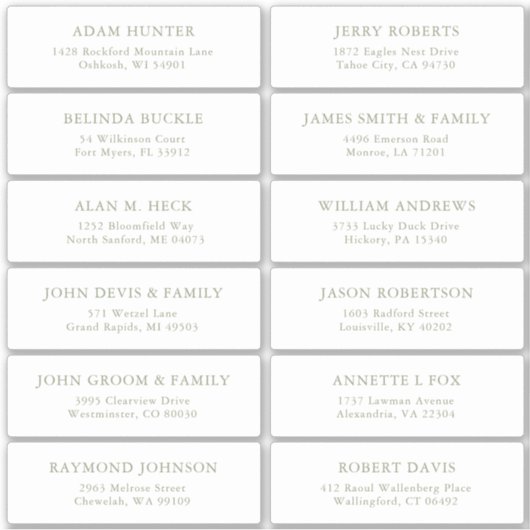 Aufkleber für die Beschriftung von "Simple Sage Gr (Vorderseite)