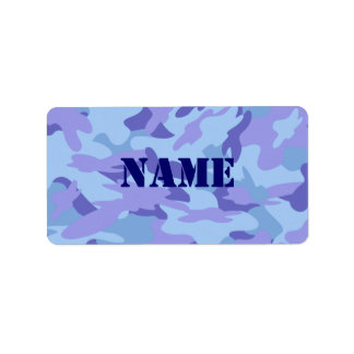 Aufkleber für die Bezeichnung der blauen Camouflag Adressaufkleber