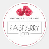 Aufkleber für die Bezeichnung "Raspberry Jam Small (Vorderseite)