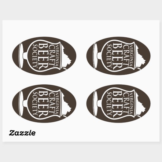 Aufkleber für die Biergesellschaft Virginia (Blatt)