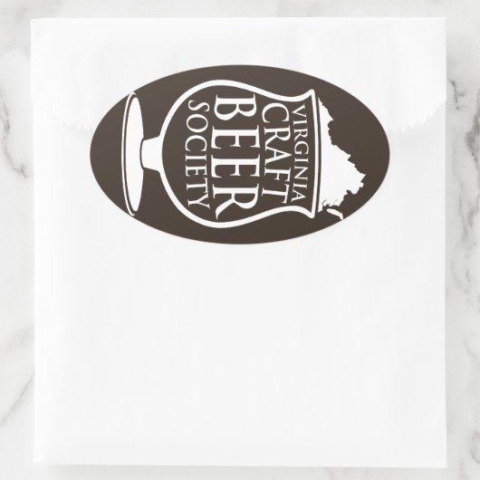 Aufkleber für die Biergesellschaft Virginia (Tasche)