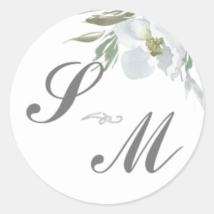 Aufkleber für die blaue Monogramm-Gastgeschenk Hoc