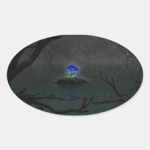 Aufkleber für die blaue Rose