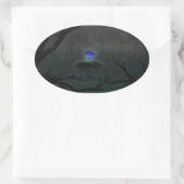 Aufkleber für die blaue Rose (Tasche)