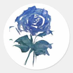 Aufkleber für die blaue Rose