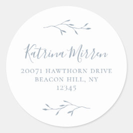 Aufkleber für die blaue Rücksendeadresse der botan