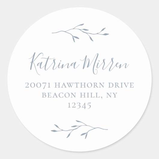 Aufkleber für die blaue Rücksendeadresse der botan (Vorderseite)