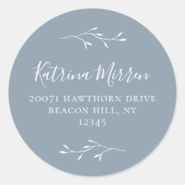 Aufkleber für die blaue Rücksendeadresse der botan