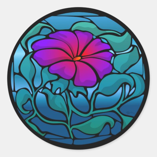 Aufkleber für die Blume aus Hartglas (Vorderseite)