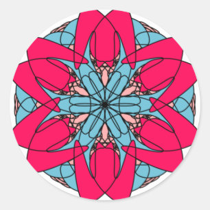 Aufkleber für die Blume in Hot Pink