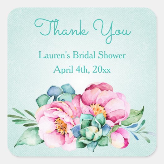 Aufkleber für die Blume Minze und Rosa (Vorderseite)