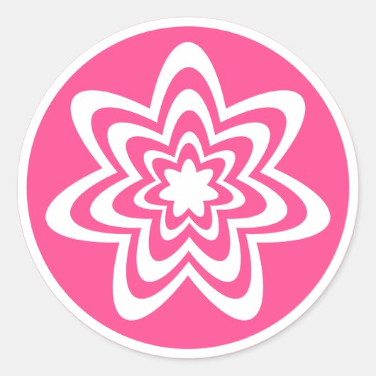Aufkleber für die Blumenexplosion, rosa (Vorderseite)
