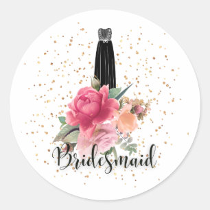Aufkleber für die Blumenüberhänge mit Kleid