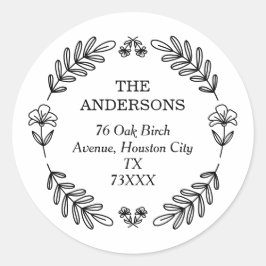 Aufkleber für die botanische Rücksendeadresse