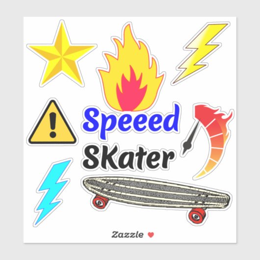 Aufkleber für die Brandgeschwindigkeit (Skate-Desi (Blatt)