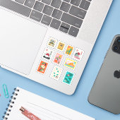 Aufkleber für die Briefmarke (Laptop mit iPhone)