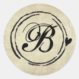 Aufkleber für die Briefmarke Monogramm