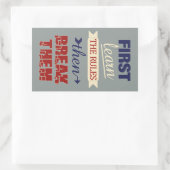 Aufkleber für die Bruchregeln (Tasche)