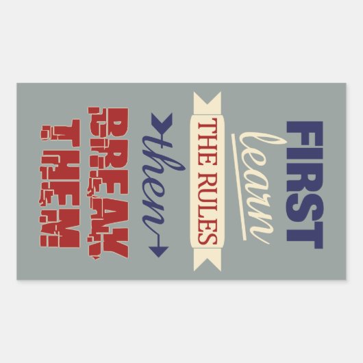 Aufkleber für die Bruchregeln (Vorderseite)