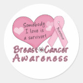 Aufkleber für die Brustkrebserkrankung (Vorderseite)