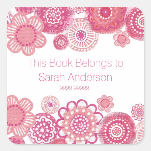 Aufkleber für die Buchzeichen-Schule Dieses Buch g (Vorderseite)