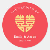 Aufkleber für die chinesische Gastgeschenk Hochzei (Vorderseite)