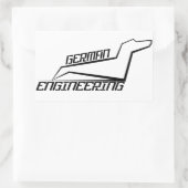Aufkleber für die Dackel Rectangle - German Engine (Tasche)