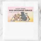 Aufkleber für die Dog Grooming Watercolor Business (Tasche)
