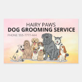 Aufkleber für die Dog Grooming Watercolor Business (Vorderseite)