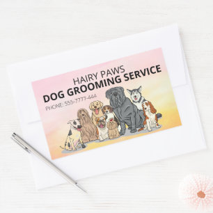 Aufkleber für die Dog Grooming Watercolor Business