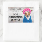 Aufkleber für die Dog Grooming Watercolor Business (Tasche)