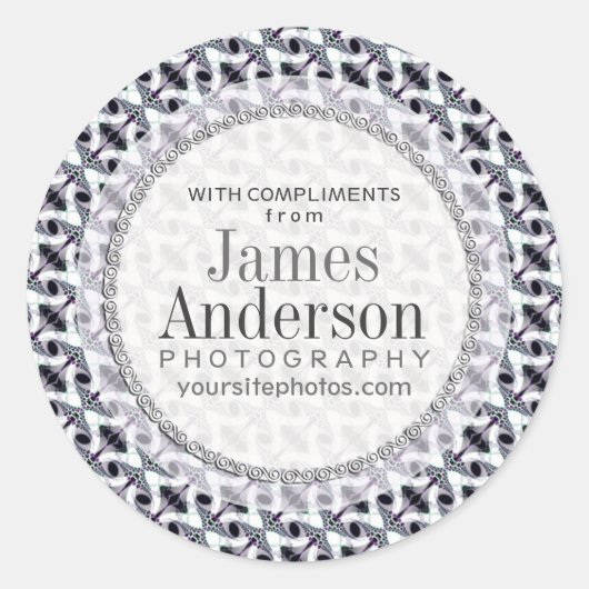 Aufkleber für die Drehung B&W-Muster für Sozialunt (Vorderseite)