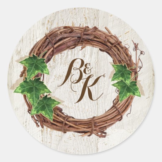 Aufkleber für die Einladung von Ivy und Willow Wed (Vorderseite)