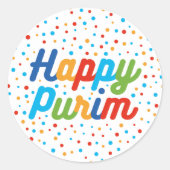 Aufkleber für die Einschließung Happy Purim (Vorderseite)