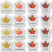 Aufkleber für die Einstufung von Ahornblättern (Vorderseite)