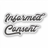 Aufkleber für die Einverständniserklärung (Vorderseite)