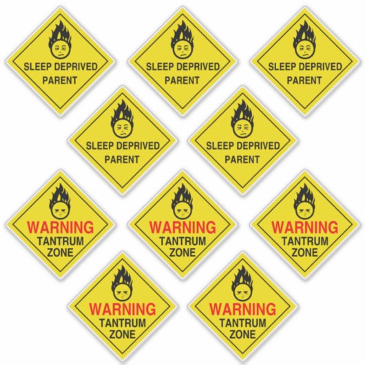 Aufkleber für die elterliche Warnung (Vorderseite)