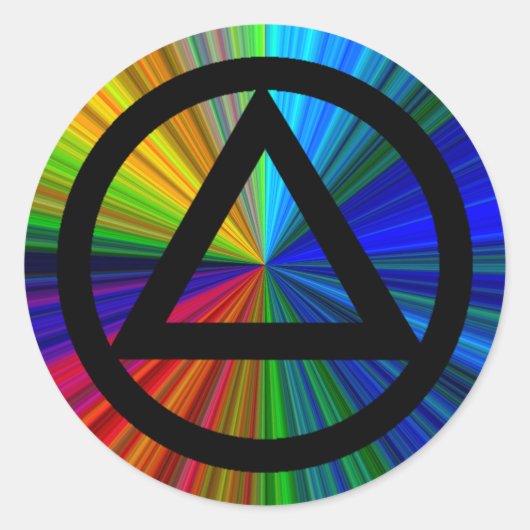 Aufkleber für die Erholung Kreis und Dreieck (Vorderseite)